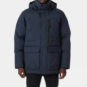 <b>Men</b> Streetwear Eco-Friendly Windproof Puffer Jacket Winter Lightweight Insulated Durable Nylon/Cotton Shell Front Logo Outdoor - Product Image 4