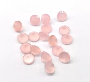 Piedra Preciosa Suelta Certificada de Calcedonia Rosa Natural de 5 mm, Corte Brillante Redondo Facetado, del Fabricante en Línea, Distribuidor Regular de Alibaba - Product Image 2