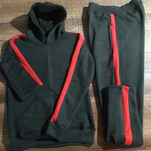 Conjunto Deportivo Personalizado para Hombre, Sudadera con Capucha y Pantalones Deportivos de Pierna Recta, con Franja Lateral, Conjunto Deportivo Grueso para Hombre - Product Image 6
