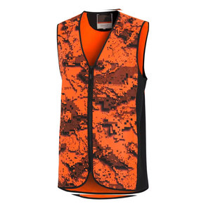 Gilet de chasse camouflage pour homme avec fermeture éclair et poches, coupe-vent en polyester, style décontracté, pour l'automne - Product Image 4