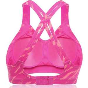 Sujetador deportivo estampado rosa para mujer con tirantes cruzados, cuello redondo, soporte medio, para yoga, fitness, running, de secado rápido y transpirable - Product Image 2