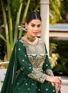 Traje Palazzo Semisentado de Faux Georgette para Mujer con Bordado y Lentejuelas, de Secado Rápido, para Todas las Estaciones, Largo hasta la Rodilla, Corte Regular, Moderno - Product Image 2