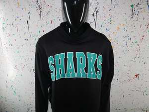 Sudadera con Capucha SHARKS BLACK, 100% Algodón, Apliques Bordados, Cuello Ancho, Estilo Vintage, Secado Rápido, Transpirable, para Invierno - Product Image 4