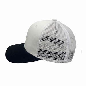 Gorra de béisbol estructurada de malla con logo personalizado en dos tonos, bordado/impresión, de algodón, visera curva, para adulto, apta para las cuatro estaciones, venta al por mayor - Product Image 2