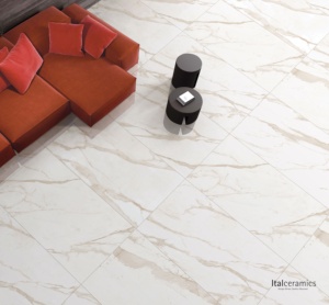 Carreaux de porcelaine dorés Tholos |   Effet Pierre Dorée Brillante |   Carreaux antibactériens résistants aux acides pour sol et mur de salle de bain |   Moderne - Product Image 2