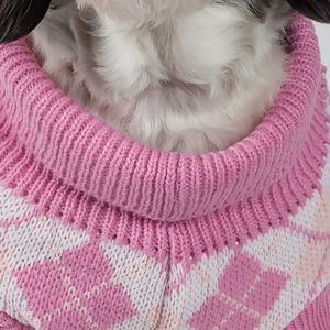 Maglione per Animali Domestici Stile Argyle a Coste, Abbigliamento Alla Moda e Elegante per il Tuo Amico Peloso - Product Image 3
