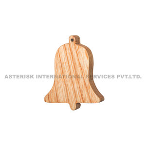 Cloche de Noël en bois à finition super lisse, décor uni pour la fabrication de cartes, décorations uniques ou cloches d'étiquettes cadeaux - Product Image 3
