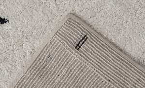 White Cotton Anti-Slip Plush Bath <b>Mat</b> with Rope Design Soft Absorbent Floor <b>Mat</b> <b>for</b> Home <b>Bathroom</b> and Guest Room - Product Image 2