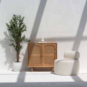 Buffet en rotin Vandana Pebble Falcon à 2 portes pour des intérieurs et extérieurs modernes et élégants - Product Image 1