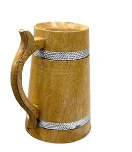Mug à bière et à café en bois naturel de qualité supérieure, style japonais, fait main, écologique, vaisselle de cuisine - Product Image 3