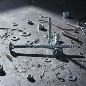 Tornillo de rosca gruesa avellanado con accionamiento Torx, de acero al carbono, niquelado, con óxido negro, métrico/pulgadas, grado industrial 4.8/6.8 - Product Image 1