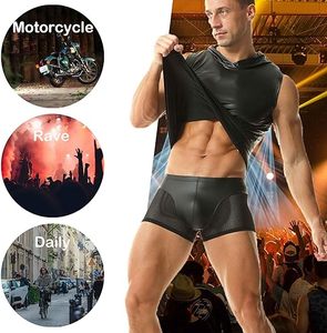 Shorts en cuir véritable pour hommes, meilleurs shorts en cuir pour hommes, personnalisez votre propre logo, shorts en cuir pour hommes - Product Image 4