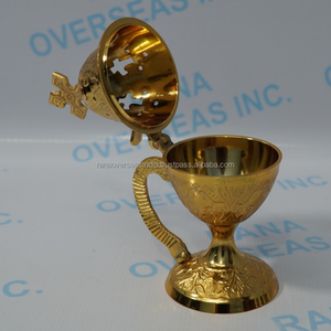 Premium Brass <strong>Incense</strong> Burner <strong>Church</strong> Inspired Censer Holder for Meditation Aromatherapy and Spiritual Decoration - Product Image 6