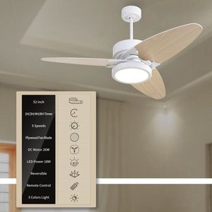 Light Pro 52-Inch LED Indoor Smart Ceiling Fan with Remote Control White [Weekend Shipping Not Available] - Product Image 2