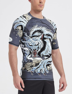 เสื้อแรชการ์ดแขนครึ่งแบบสั่งทำพิเศษ น้ำหนักเบา สำหรับออกกำลังกาย ผลิตภัณฑ์คุณภาพสูงจากผู้ผลิตชั้นนำ ผลิตจำนวนมาก - Product Image 2