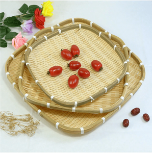 Plateaux de service élégants carrés en bambou naturel Décor minimal Cuisine Maison Fruits Snacks Stockage pour la cuisine ou la maison - Product Image 3