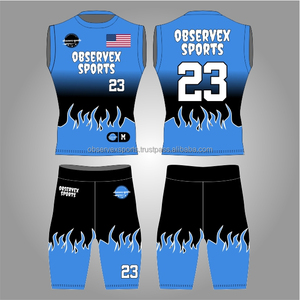 Ensemble uniforme de football américain 7v7 pour jeunes, maillot sans manches sublimé respirant et à séchage rapide - Product Image 1