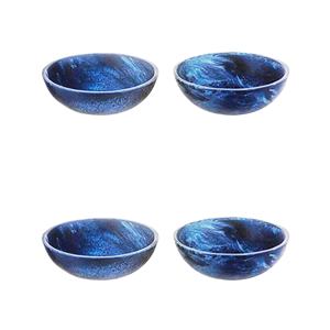 Bol en résine tourbillonnée ambrée, bol de service passe au lave-vaisselle, vaisselle artisanale pour la cuisine, vaisselle de table haut de gamme, origine indienne - Product Image 1