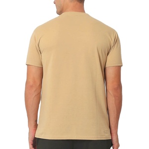 Custom <b>Men</b> Front Basic T-Shirt Neck Short Sleeve Lightweight <b>Stretch</b> 100% Cotton Quick Dry Breathable Summer Casual Tee - Product Image 2