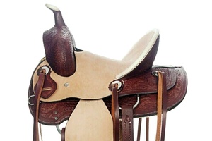 Selle de cheval de course anglaise et occidentale de haute qualité | Meilleur prix Cowboy cuir Tack pour le plaisir occidental, le trail et l'équitation - Product Image 2