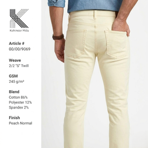 <b>Men</b> <b>Stretch</b> Chino Pants Cotton Polyester Spandex Smart Casual Trousers 245GSM OEM ODM Manufacturer - Product Image 4