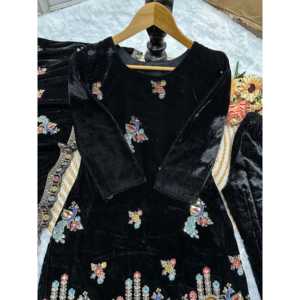 Ensemble Dupatta haut bas fantaisie pour femmes de créateur - Product Image 2