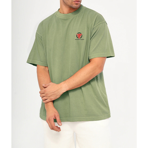 เสื้อยืดคอตตอน 100% คุณภาพสูง เนื้อหนา 300gsm ทรงโอเวอร์ไซส์ ไหล่ตก สกรีนโลโก้ได้ตามต้องการ สไตล์สตรีทแวร์ สำหรับผู้ชาย - Product Image 4