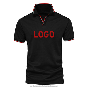 Offre Spéciale hommes 100% coton décontracté tricoté pour polos Logo personnalisé à manches courtes Anti-rides imprimé motif Jersey - Product Image 2