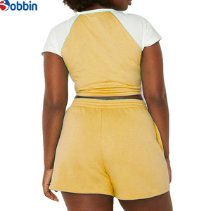 ชุดเซ็ตฮิปฮอปแฟชั่นฤดูร้อนสำหรับผู้หญิง เสื้อครอปแขนกุด กางเกงขาสั้นระดับเข่า ผ้าฝ้าย 100% ระบายอากาศได้ดี เป็นมิตรกับสิ่งแวดล้อม - Product Image 4