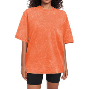 Camisetas de Algodón Suaves de Primera Calidad para Mujer, Ropa Personalizada, Camiseta Ajustada, Camiseta con Lavado Ácido Desgastado 2026 - Product Image 2