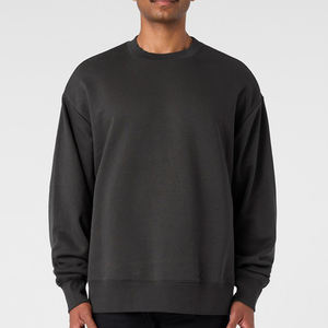 Pull-over personnalisé en coton uni pour femme et homme, col rond imprimé, vente en gros - Product Image 1