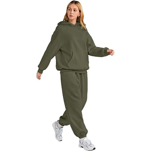 Ensemble de survêtement décontracté pour femmes, sweat-shirt et pantalon à coupe décontractée - Product Image 3