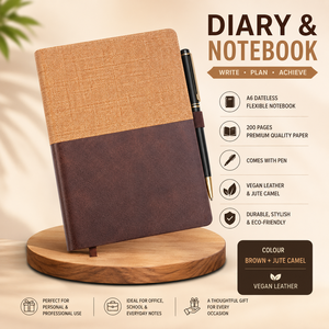 Set de Regalo de Agenda de Cuero Vegano Negro con Bolígrafo, Logotipo Personalizado, Regalo Promocional para Oficina, Escuela, Negocios - Product Image 6