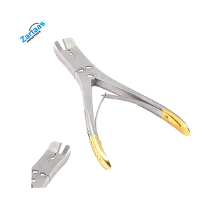 Cortador de Alambres y Clavos TC de Acero Inoxidable de Alta Calidad, 9 Pulgadas, Instrumentos Quirúrgicos Ortopédicos, Mango Dorado - Product Image 5