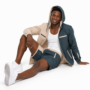 Ensemble de survêtement pour homme en nylon et polyester, coupe-vent et short, tissé technique Ripstop, marque privée, fabrication de vêtements de sport - Product Image 5