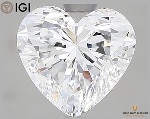 Diamant de laboratoire CVD en forme de cœur, certifié IGI, 1,50 carat, couleur D, clarté VVS1, parfait pour une bague de fiançailles - Product Image 1