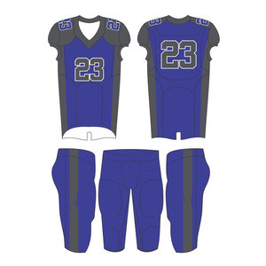 Uniforme de Fútbol Americano al por Mayor, 100% Poliéster, Pantalón Corto Personalizado con Número y Estilo, Opciones de Personalización Específicas para el Equipo - Product Image 1