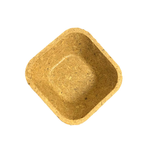 Bols jetables biodégradables naturels, carrés et arrondis, en balles de riz écologiques, vaisselle pour événements - Product Image 1