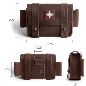 Compact tactical first aid <b>bag</b> with waterproof PU leather organizer for emergency medical <b>tool</b> medicines and travel in low price - Product Image 4