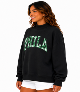 Sweat-shirt à col roulé surdimensionné pour femme, vente en gros, 100% coton molletonné, hiver, manches longues, pull - Product Image 2