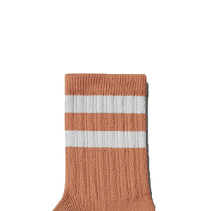 Harry Johnson Production Crew <b>Socks</b> Striped <b>Orange</b> with White Bands Breathable Knitted for Adults Casual Wear - Product Image 6