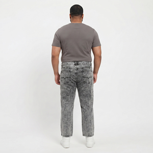 <b>Men's</b> Denim Pants <b>Men's</b> Stonewashed Straight Leg <b>Jeans</b> Pants <b>Mens</b> High Waist Casual Outerwear Denim Trouser Pajama <b>Men</b> - Product Image 2