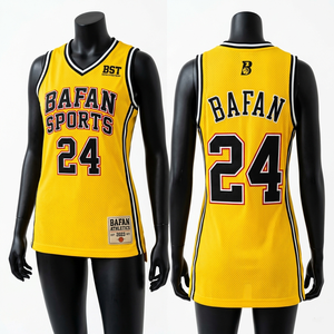Camiseta de baloncesto para mujer, 180 GSM, malla de poliéster premium, azul y naranja, impresión por sublimación, logotipo personalizado, algodón - Product Image 2