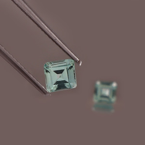Saphir vert-bleu cultivé en laboratoire, taille Asscher 12 mm, facetté, calibré, pierre précieuse lâche certifiée pour la fabrication de bijoux, vente en gros - Product Image 2