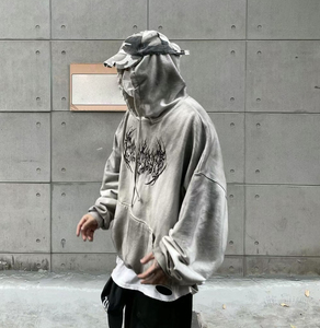 เสื้อฮู้ดซิปหน้าเต็มตัว มีสไตล์ ใส่สบาย ทรงโอเวอร์ไซส์ เหมาะสำหรับผู้ชาย ผู้หญิง วัยรุ่น และวัยหนุ่มสาว - Product Image 2