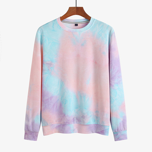 Sudadera Unisex de Diferentes Colores con Estampado Tie-Dye, Manga Larga, Tejida, Holgada, Informal, para Otoño - Product Image 3