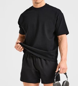 Camiseta de Manga Corta con Cuello Redondo para Hombre, de Alta Calidad, Corte Regular, Color Sólido, Algodón Jersey, Transpirable, de Secado Rápido, Ropa Casual para Hombre - Product Image 4