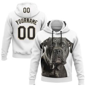 Vente en gros directe, nouvelle conception, sweat à capuche personnalisé pour chien Cane Corso, motif 3D blanc et noir, design italien. - Product Image 1