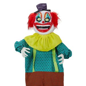6ft Yellow Eyed Clown Outdoor Halloween Decoration - Product Image 2