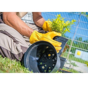 Unisex Durable Gardening <b>Driver</b> <b>Gloves</b> Puncture Cut Resistant Custom Logo Reinforced Cowhide Leather Work <b>Gloves</b> Safety <b>Gloves</b> - Product Image 6